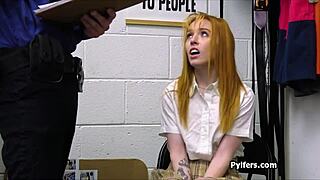 plunging balls deep into fiery redhead office suspect