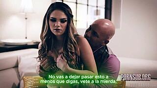 latina milf caught stripping teases with huge tits