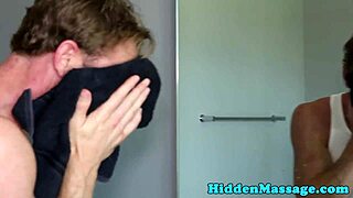 busty babe gulps masseur's throbbing cock deepthroat fantasy!