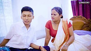 desi indian guy pounds horny mature woman's mouth full of cum