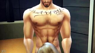 i deepthroat sims 4 hunk's throbbing dick for cumshot