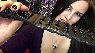 tattooed bbw camgirl shows off bdsm toys and massive boobs collection