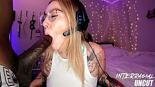 curvy white bitch shakes huge ass begging for rough bbc pounding