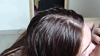 Big Ass Blonde Sucks Husband's Friend Deep