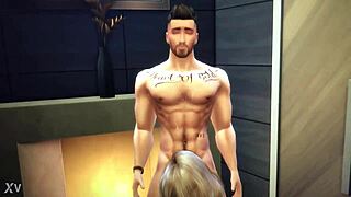 i deepthroat sims 4 hunk's throbbing dick for cumshot