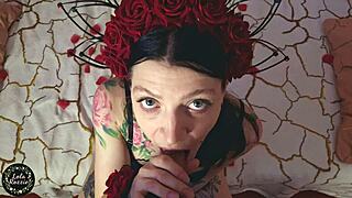 Lola rozzie rides rough to sloppy creampie orgasm