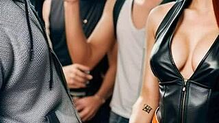 redhead teen skirt lifts in garden out friendzone leather reality dream