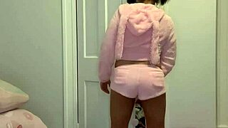 Tiny Bimbo Babysitter Spots Janitor Stroking Huge BBC Closet