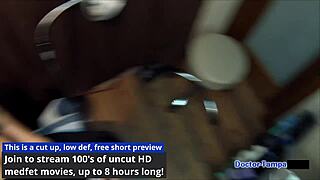 Dr Tampa tests Naomi Alice's shaved pussy orgasms.