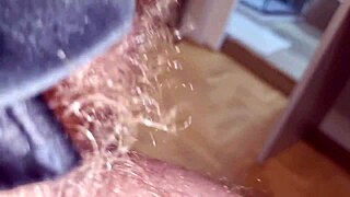 Arrapato's dirty Italian talk, piss, and cum with huge cock.