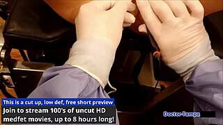 Dr Tampa tests Naomi Alice's shaved pussy orgasms.