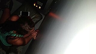 my girlfriend gulps endless loads at the gloryhole like a pro