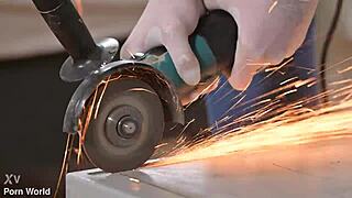 Tattooed Athenea Rose starts wild DP threesome after robbery scare.