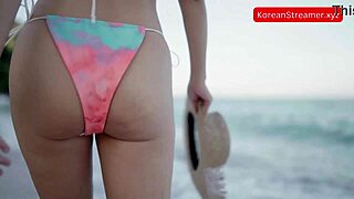 asian model beach walk in bikini asmr loop