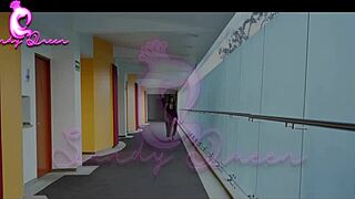 Curvy Mexican slut rides shaved pussy in hotel room exposure
