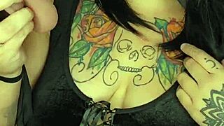 she leaves lipstick marks while slurping deep on that fat cock with sloppy throating