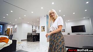 pervy milf rips clothes stripping petite cutie for taboo blowjob