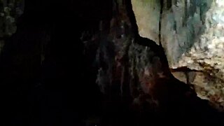 hot ladyboy strokes her cock solo outside