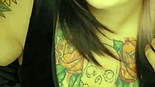 she leaves lipstick marks while slurping deep on that fat cock with sloppy throating