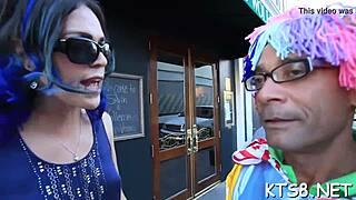 ladyboy bends for monster cock anal contest pounding