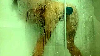 Horny Teen Slams Dildo Deep In Steamy Shower