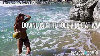 love tiny mexican carolina reyes beach posin so sexy for playboy