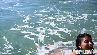 love tiny mexican carolina reyes beach posin so sexy for playboy