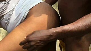 real naija homemade outdoor lingerie tit fuck!