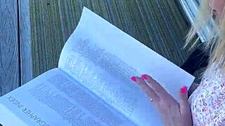 Petite Blonde Milf with Shaved Pussy Flashes Natural Tits Legs in Public California Outdoors!