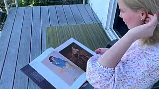 Petite Blonde Milf with Shaved Pussy Flashes Natural Tits Legs in Public California Outdoors!