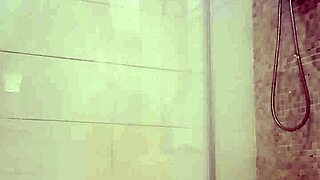 Horny Teen Slams Dildo Deep In Steamy Shower