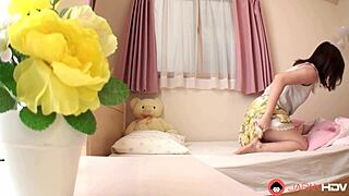 Japanese brunette mai misato spreads wide naked masturbating to climax uncensored