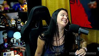 bi mejia pops tits out begging ruan to squeeze hard till she's wet moaning