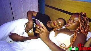 horny roommates get wild in lesbian threesome after watching porn