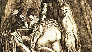 Vintage erotic drawings tease forbidden antique passions in retro style