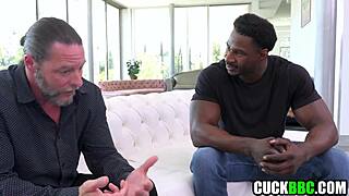 Why watch cuckold husband as black buddy doggystyles his petite horny wife?