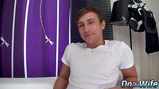 Shocked cuck watches wife Bibi Fox slurped like filthy slut!