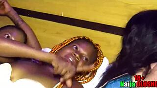 horny roommates get wild in lesbian threesome after watching porn