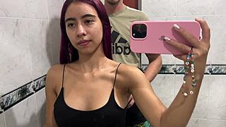Beautiful latina babe with big ass and natural tits gets fucked hard by stud
