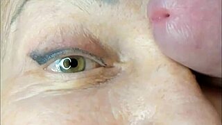 Milf eyes flooded in extreme closeup cumshot orgasm