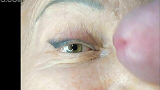 Milf eyes flooded in extreme closeup cumshot orgasm