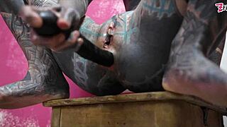 Workwear slut stretches asshole solo then squirts wildly