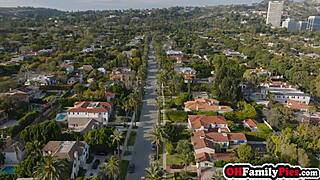 two sexy petite babes take double cocks in wild foursome