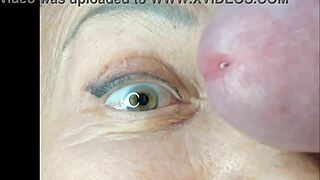 Milf eyes flooded in extreme closeup cumshot orgasm