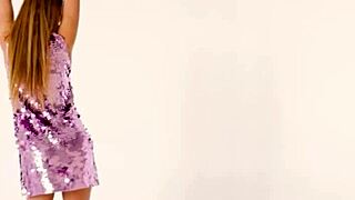 beautiful alexis crystal strips revealing small tits amazing body