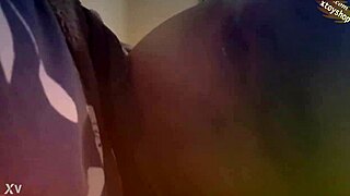 Cold beer bottle teases deep into amateur ass