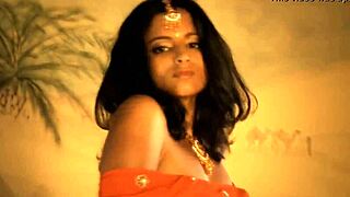 Sheeba queen strips nude teasing in erotic bath dance