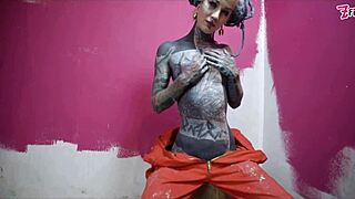 Workwear slut stretches asshole solo then squirts wildly