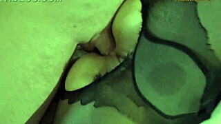 cute angie in miniskirt pantyhose takes anal on bed