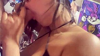 Colombian College Girl Deepthroats Monster Cock Hard